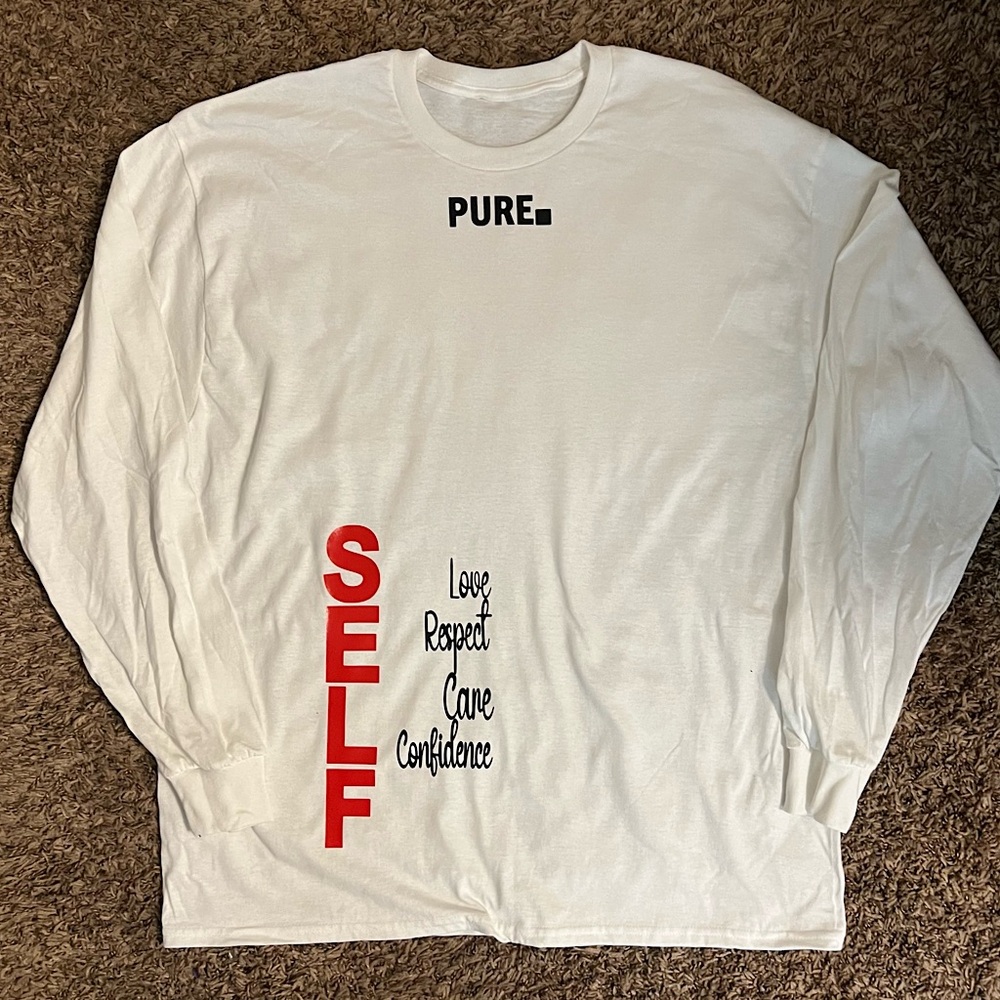 Pure apparel self love long sleeve crew neck t shirt